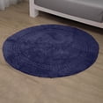 thumbnail image 1 of Home Weavers Classy Bathmat 100% Cotton Tufted Bath Rug, Extra Soft and Absorbent Bath Rugs, Machine Washable bath rugs for Bathroom, 30" Round, Navy, 1 of 7