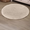 thumbnail image 1 of Home Weavers Classy Bathmat 100% Cotton Tufted Bath Rug, Extra Soft and Absorbent Bath Rugs, Machine Washable bath rugs for Bathroom, 30" Round, Ivory, 1 of 10