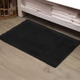 thumbnail image 1 of Home Weavers Classy Bathmat 100% Cotton Tufted Bath Rug, Extra Soft and Absorbent Bath Rugs, Bath Carpet, Machine Wash, bath rug for Bathroom, 17"x24" Rectangle, Black, 1 of 10