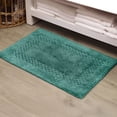 thumbnail image 1 of Home Weavers Classy Bathmat 100% Cotton Tufted Bath Rug, Extra Soft and Absorbent Bath Rugs, Bath Carpet, Machine Wash, bath rug for Bathroom, 17"x24" Rectangle, Bottle Green, 1 of 10