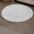 thumbnail image 1 of Home Weavers Classy Bathmat 100% Cotton Tufted Bath Rug, Extra Soft and Absorbent Bath Rugs, Machine Washable bath rugs for Bathroom, 30" Round, White, 1 of 10