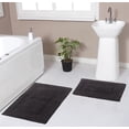 thumbnail image 1 of Home Weavers Classy Bathmat Collection 100% Cotton Bathroom Rug Set Machine Washable Bathroom Rug-17"x24", Bath Rug- 21"x34", 2 Piece Bath Rug set, Gray, 1 of 5