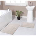 thumbnail image 1 of Home Weavers Classy Bathmat Collection 100% Cotton Bathroom Rug Set Machine Washable Bathroom Rug-17"x24", Bath Rug- 21"x34", 2 Piece Bath Rug set, Ivory, 1 of 9