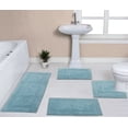 thumbnail image 1 of Home Weavers Classy Bathmat Cotton Bathroom Rugs Set, Washable Rug, Thick Extra Soft and Absorbent bath Rug, Kitchen Mat, Bath Mat Set, Bath Floor Mat Non Slip, 4 Piece Set with Runner, Aqua, 1 of 9