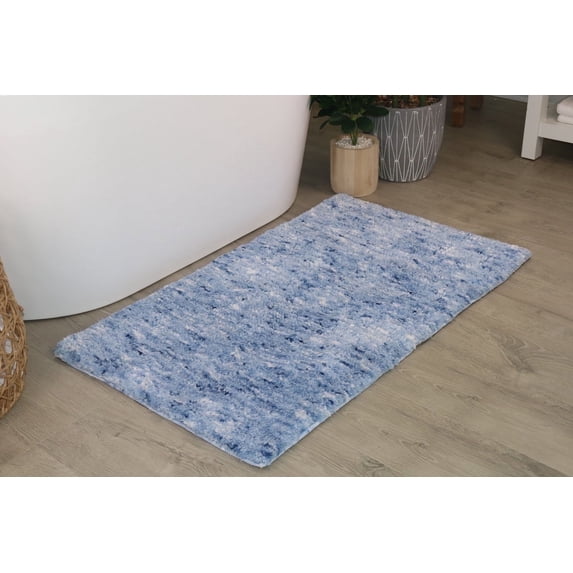 Bathroom Rugs, Extra Soft Absorbent Bath Rugs, Non-Slip, Quick Drying, Machine Washable, Plush Comfort for Bathroom Floor, Tub, Shower and Home Decor Accessories, 24x40, Blue