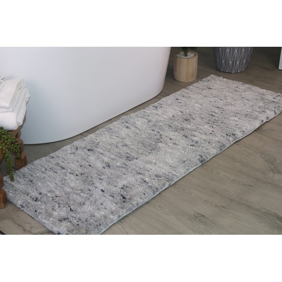 HOME WEAVERS INC Cloud Comfort 100% Microfiber Bathroom Rug 22"x60", Gray