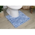 thumbnail image 1 of Luxury Toilet Rugs U-Shaped 20x20, Extra Soft and Absorbent Microfiber Bathroom Rugs, Non-Slip Plush Shaggy Bath Mat, Machine Wash Dry, Contour Bathroom Mats for Toilet Base, Blue, 1 of 9