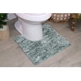 thumbnail image 1 of Luxury Toilet Rugs U-Shaped 20x20, Extra Soft and Absorbent Microfiber Bathroom Rugs, Non-Slip Plush Shaggy Bath Mat, Machine Wash Dry, Contour Bathroom Mats for Toilet Base, Green, 1 of 9