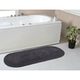 thumbnail image 1 of Home Weavers Double Ruffle Bathroom Rug 100% Cotton Bathroom Rugs Set, Washable Rug, Soft Cotton and Water Absorbent bath Rug, Kitchen Mat, Bath Rug, Bath Floor Mat Non Slip, 21"x54" Runner Gray, 1 of 9