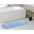 thumbnail image 1 of Home Weavers Double Ruffle Bathroom Rug 100% Cotton Bathroom Rugs Set, Washable Rug, Soft Cotton and Water Absorbent bath Rug, Kitchen Mat, Bath Rug, Bath Floor Mat Non Slip, 21"x54" Runner Blue, 1 of 9