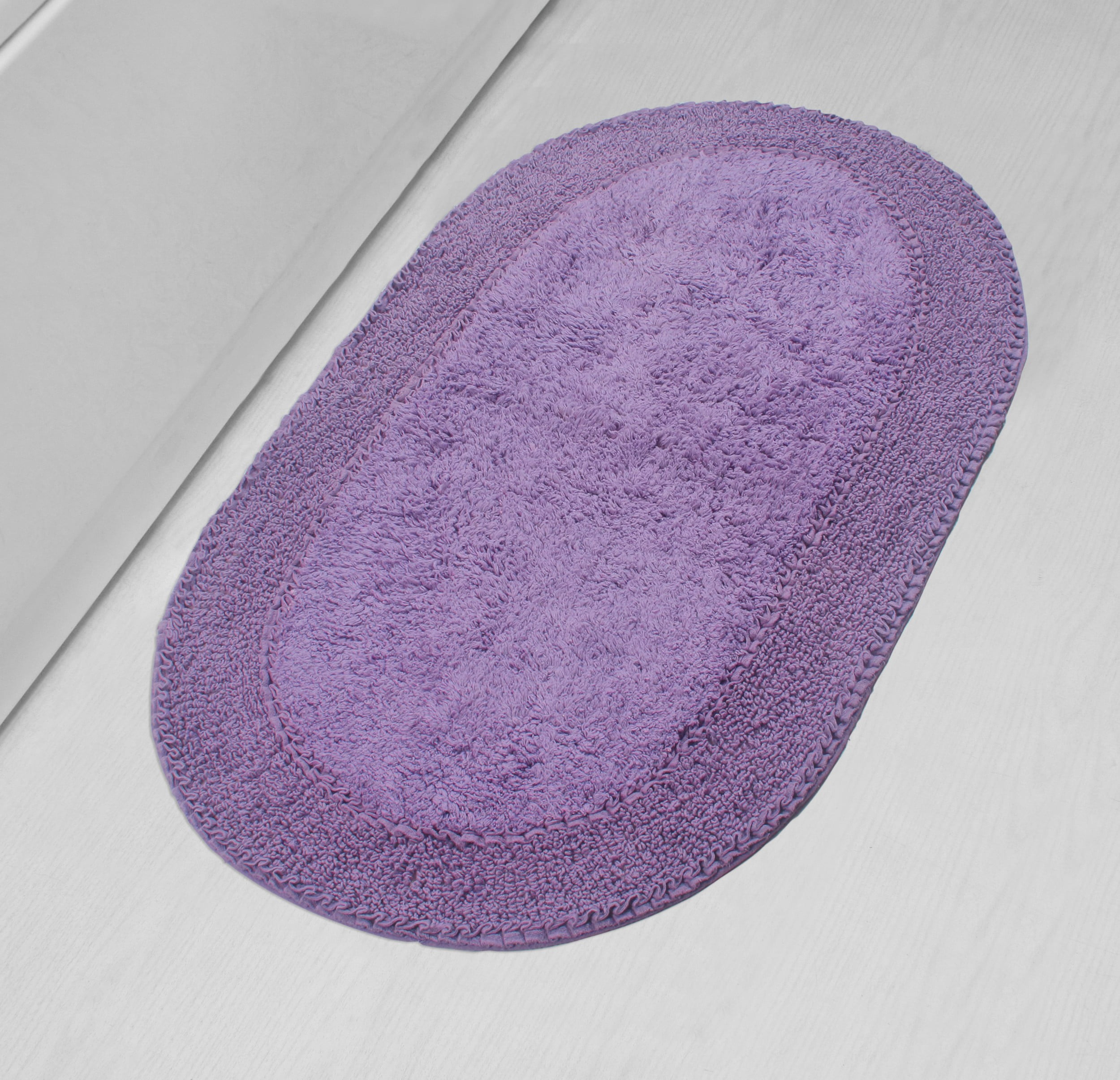 Home Weavers Double Ruffle Collection 100% Cotton Bathroom Rugs Set ...