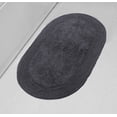 thumbnail image 1 of Home Weavers Double Ruffle Collection 100% Cotton Bathroom Rugs Set, Machine Washable, Extra Soft & Water Absorbent bath Rug, Kitchen Mat, Bath Rug, Bath Floor Mat Non Slip, 24"x40" Rectangle, Gray, 1 of 9