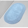 thumbnail image 1 of Home Weavers Double Ruffle Collection 100% Cotton Bathroom Rugs Set, Machine Washable, Extra Soft & Water Absorbent bath Rug, Kitchen Mat, Bath Rug, Bath Floor Mat Non Slip, 24"x40" Rectangle, Blue, 1 of 9