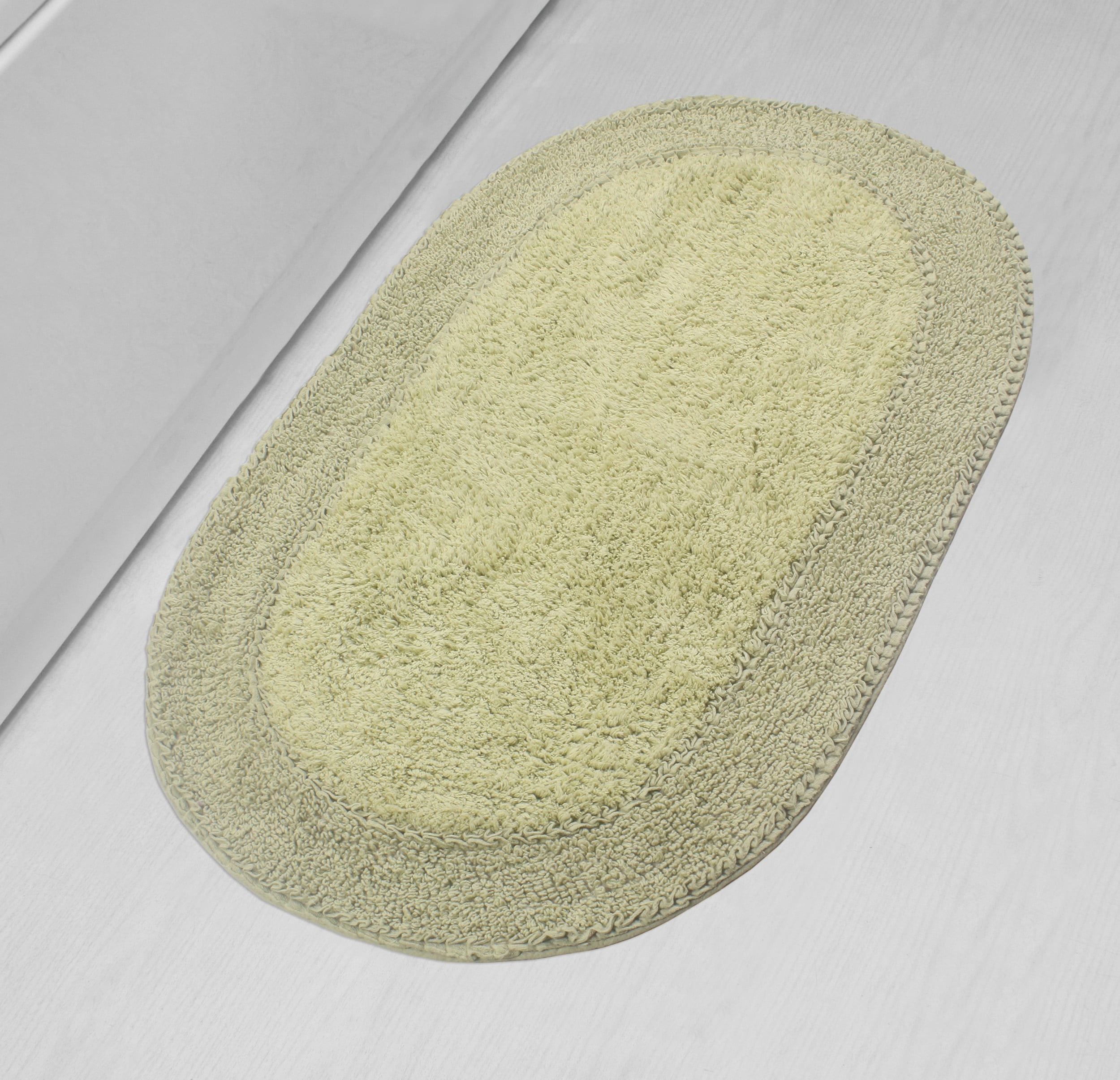 Home Weavers Double Ruffle Collection 100% Cotton Bathroom Rugs Set ...