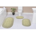 thumbnail image 1 of Home Weavers Double Ruffle Collection 100% Cotton Non-Slip Bathroom Rug Set Machine Washable Bathroom Rug-17"x24", Bath Rug- 21"x34", Runner- 21"x54", Sage Color 3 Piece Bath Rug set, 1 of 9