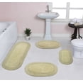 thumbnail image 1 of Home Weavers Double Ruffle Collection 100% Cotton Non-Slip Bathroom Rug Set Machine Washable Bathroom Rug, Bath Rug, Bathroom Rug, Runner, Sage Color 4 Piece Bath Rug set, 1 of 9