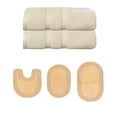 thumbnail image 1 of Home Weavers Double Ruffle Cotton Bath Towel & Bath Rug Set, Soft Absorbent, Non-Slip Rugs, Machine Washable, 5-Piece, Yellow, 1 of 1