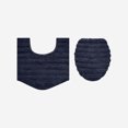 thumbnail image 1 of Home Weavers Essence Microfiber 2-Piece Bath Rug Set, 18" x 18", 20" x 20", Navy, 1 of 4