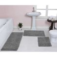 thumbnail image 1 of Home Weavers Fantasia Bath Rug 100% Cotton Non-Slip Bathroom Rug Set Machine Washable Bathroom Rug-17"x24", Bath Rug- 21"x34", Runner- 21"x54", Gray Color 3 Piece Bath Rug set, 1 of 6