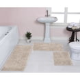 thumbnail image 1 of Home Weavers Fantasia Bath Rug 100% Cotton Non-Slip Bathroom Rug Set Machine Washable Bathroom Rug-17"x24", Bath Rug- 21"x34", Runner- 21"x54", Ivory Color 3 Piece Bath Rug set, 1 of 6