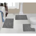 thumbnail image 1 of Home Weavers Fantasia Bath Rug 100% Cotton Non-Slip Bathroom Rug Set Machine Washable Bathroom Rug-17"x24", Bath Rug- 21"x34", U Shaped Contour- 20"x20", Gray Color 3 Piece Bath Rug set, 1 of 6