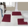 thumbnail image 1 of Home Weavers Fantasia Bath Rug 100% Cotton Non-Slip Bathroom Rug Set Machine Washable Bathroom Rug-17"x24", Bath Rug- 21"x34", U Shaped Contour- 20"x20", Red Color 3 Piece Bath Rug set, 1 of 6