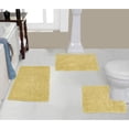 thumbnail image 1 of Home Weavers Fantasia Bath Rug 100% Cotton Non-Slip Bathroom Rug Set Machine Washable Bathroom Rug-17"x24", Bath Rug- 21"x34", U Shaped Contour- 20"x20", Yellow Color 3 Piece Bath Rug set, 1 of 6