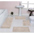 thumbnail image 1 of Home Weavers Fantasia Bath Rug 100% Cotton Non-Slip Bathroom Rug Set Machine Washable Bathroom Rug, Bath Rug, Bathroom Rug, Runner, Ivory Color 4 Piece Bath Rug set, 1 of 5