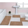thumbnail image 1 of Home Weavers Fantasia Bath Rug 100% Cotton Non-Slip Bathroom Rug Set Machine Washable Bathroom Rug, Bath Rug, U Shaped Contour, Runner, Linen Color 4 Piece Bath Rug set, 1 of 6