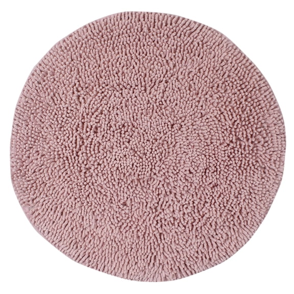 Home Weavers Fantasia Collection 100% Cotton Tufted Round Shape Bathroom Rug, Soft and Absorbent Bath Rugs, Non-Slip Bath Rug, Machine Wash Dry Bath Mats for Bathroom Floor- 30" Round, Pink