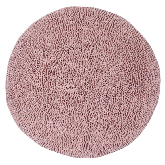 Home Weavers Fantasia Collection 100% Cotton Tufted Round Shape Bathroom Rug, Soft and Absorbent Bath Rugs, Non-Slip Bath Rug, Machine Wash Dry Bath Mats for Bathroom Floor- 30" Round, Pink