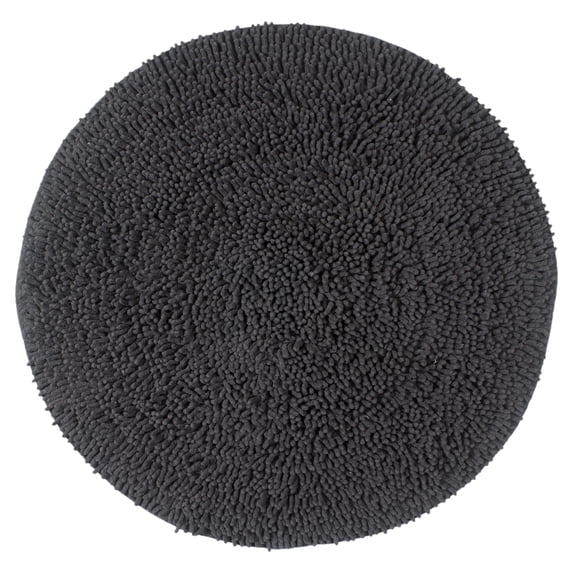 Home Weavers Fantasia Collection 100% Cotton Tufted Round Shape Bathroom Rug, Soft and Absorbent Bath Rugs, Non-Slip Bath Rug, Machine Wash Dry Bath Mats for Bathroom Floor- 30" Round, Gray