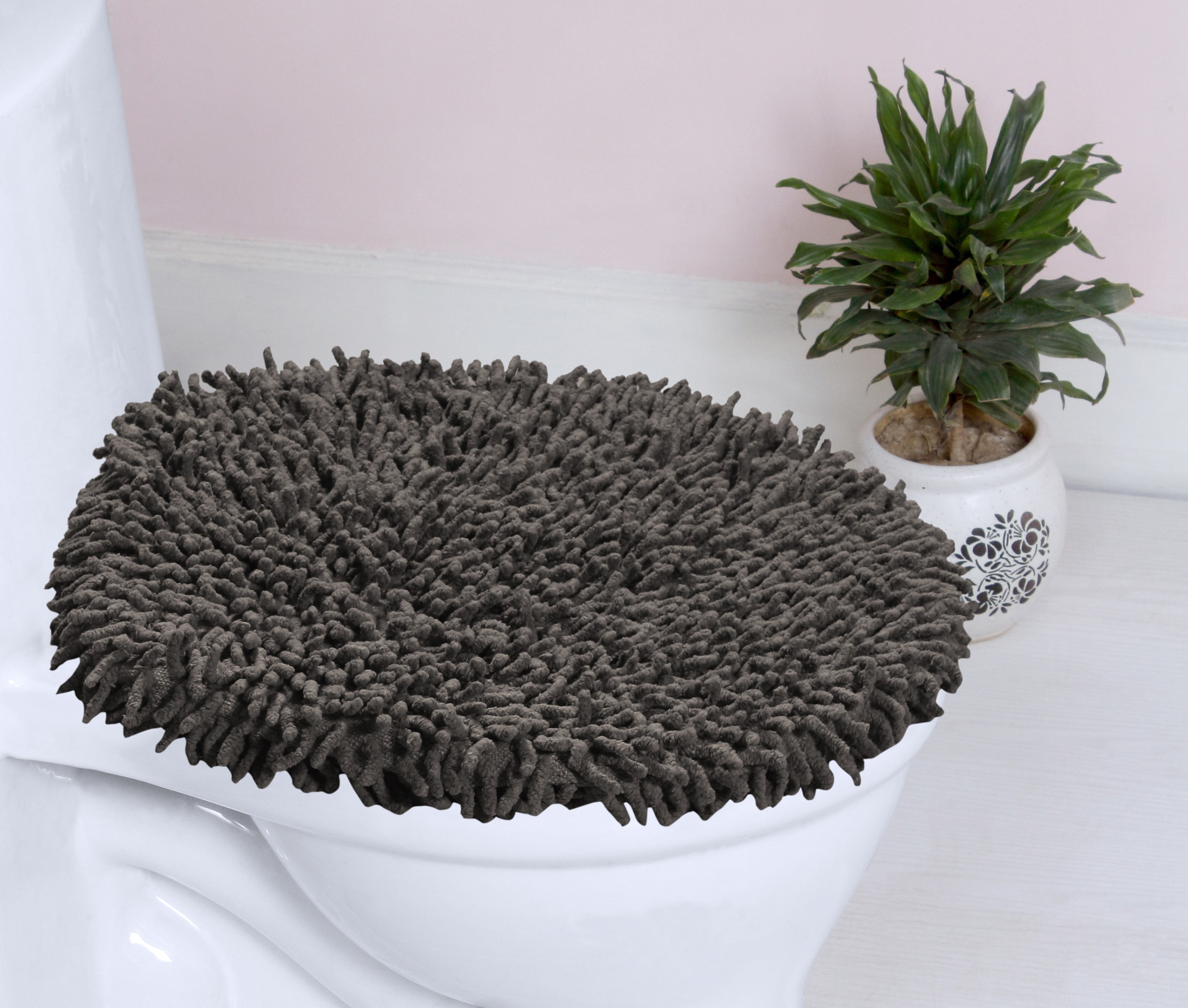 Home Weavers Fantasia Collection Toilet Lid Seat Cover, Elastic Edges