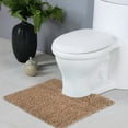 thumbnail image 1 of Home Weavers Fantasia Collection Toilet Rugs U Shaped Contour, Extra Thick Bathroom Rug, Non-Slip Contour Mat for Bathroom, 100% Cotton Soft & Water Absorbent, Machine Washable, 20"x20" Contour, Linen, 1 of 6