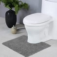 thumbnail image 1 of Home Weavers Fantasia Collection Toilet Rugs U Shaped Contour, Extra Thick Bathroom Rug, Non-Slip Contour Mat for Bathroom, Cotton Soft & Water Absorbent, Machine Washable, 20"x20" Contour, Gray, 1 of 5