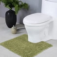 thumbnail image 1 of Home Weavers Fantasia Collection Toilet Rugs U Shaped Contour, Extra Thick Bathroom Rug, Non-Slip Contour Mat for Bathroom, Cotton Soft & Water Absorbent, Machine Washable, 20"x20" Contour, Sage, 1 of 5