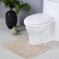 thumbnail image 1 of Home Weavers Fantasia Collection Toilet Rugs U Shaped Contour, Non-Slip Contour Mat for Bathroom, 100% Cotton Soft & Water Absorbent, Machine Washable, 20"x20" Contour, Ivory, 1 of 2