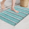 thumbnail image 1 of Home Weavers Glamour Collection 100% Polyester Microfiber Non-Slip Bath Rug,Extra Soft Microfiber Bedroom Rug with Anti-Slip Backing,Water/Dust Absorbent Fast Dry Shower Mat - 24"x40", Aqua, 1 of 5