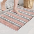 thumbnail image 1 of Home Weavers Glamour Collection Microfiber Bath Rug, Soft Absorbent Shaggy Bathroom Rug, Machine Washable, 24" x 40", Pink, 1 of 5