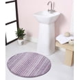 thumbnail image 1 of Home Weavers Gradation Collection 100% Cotton Tufted Round Shape Bathroom Rug, Soft and Absorbent Bath Rugs, Non-Slip Bath Rug, Machine Washable Bath Mats for Bathroom- 30" Round, Purple, 1 of 5