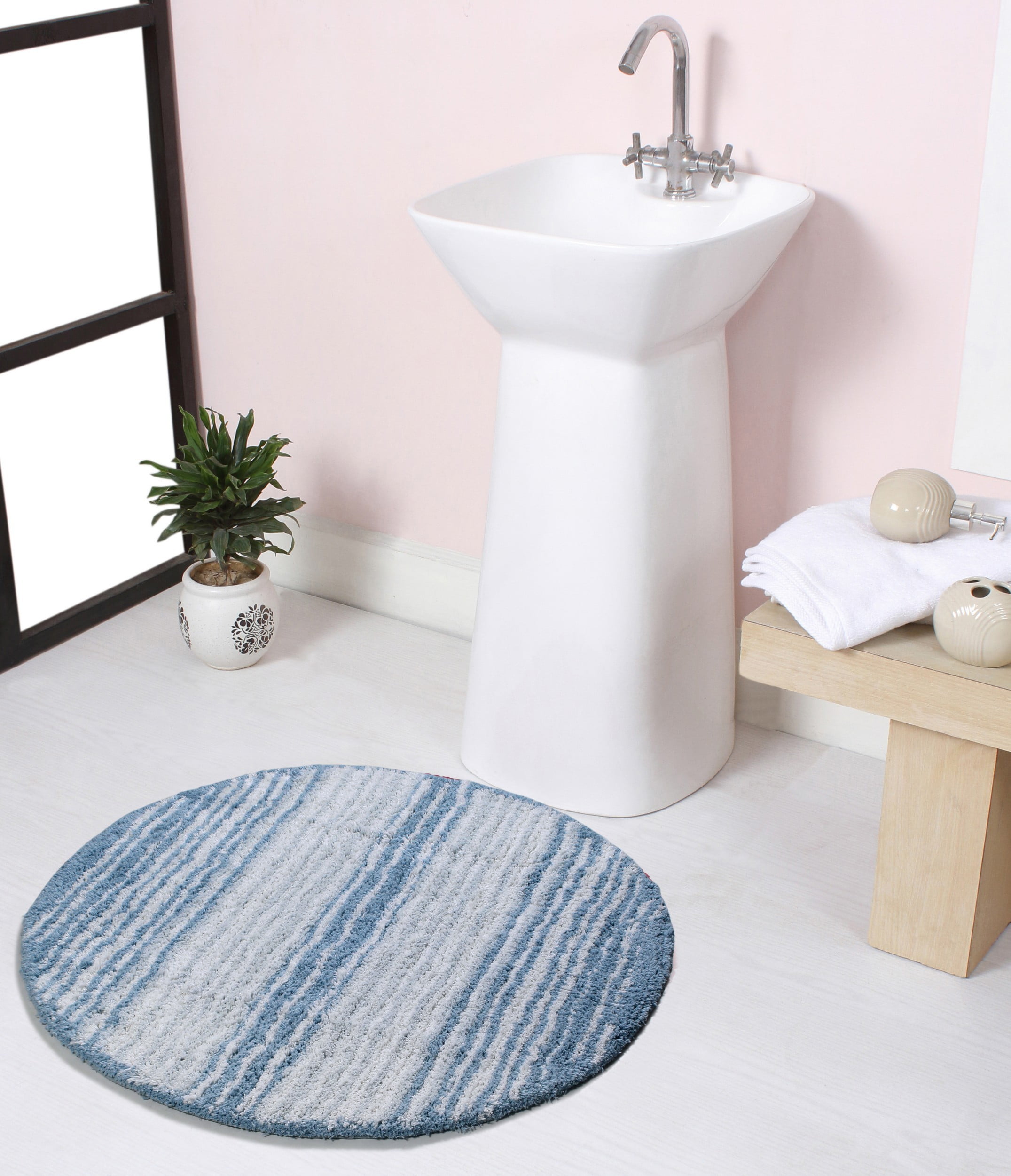 Home Weavers Gradation Collection 100% Cotton Tufted Round Shape ...