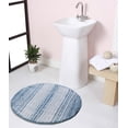 thumbnail image 1 of Home Weavers Gradation Collection 100% Cotton Tufted Round Shape Bathroom Rug, Soft and Absorbent Bath Rugs, Non-Slip Bath Rug, Machine Washable Bath Mats for Bathroom- 30" Round, Blue, 1 of 4