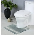 thumbnail image 1 of Home Weavers Gradation Collection Toilet Rugs U Shaped Contour, Thick Toilet Rug, Non-Slip Contour Mat for Bathroom Rug,100% Cotton Soft, Absorbent Water, Machine Washable, 20"x20" Contour, Gray, 1 of 5