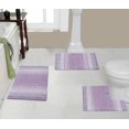 thumbnail image 1 of Home Weavers Gradation Rug Collection 100% Cotton Non-Slip Bathroom Rug Set Machine Washable Bathroom Rug-17"x24", Bath Rug- 21"x34", U Shaped Contour- 20"x20", Purple Color 3 Piece Bath Rug set, 1 of 5