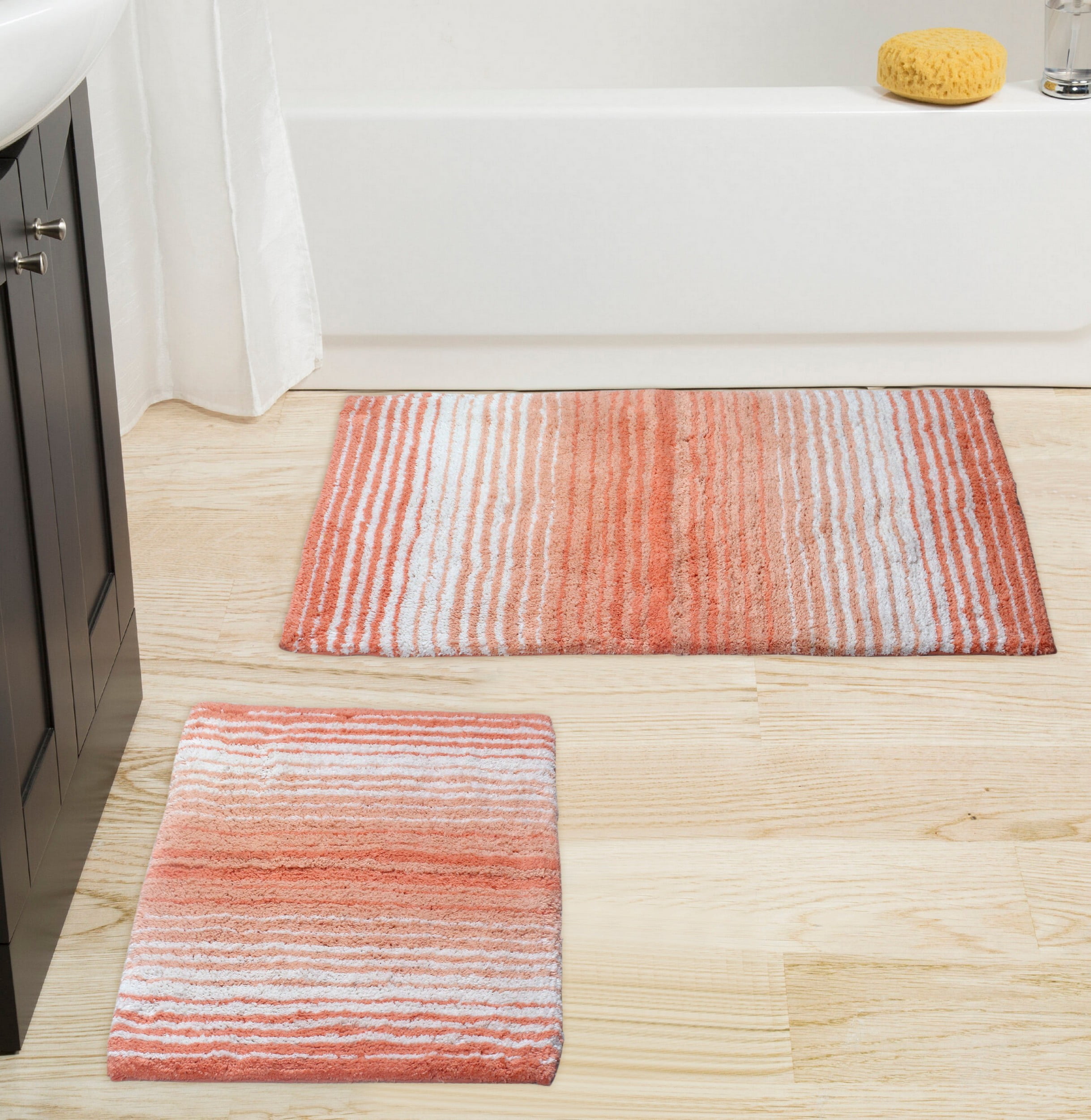 Home Weavers Gradiation Rug Collection 100 Cotton NonSlip Bathroom