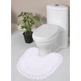 thumbnail image 1 of Home Weavers Hampton Crochet Bath Mat 100% Cotton Bathroom Rugs Set, Washable Rug, Extra Soft and Absorbent bath Rug, Kitchen Mat, Bath Mat Set, Bath Floor Mat Reversible, 20"x20" Contour, White, 1 of 5