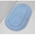 thumbnail image 1 of Home Weavers Hampton Crochet Bath Mat 100% Cotton Bathroom Rugs Set, Washable Rug, Extra Soft and Absorbent bath Rug, Kitchen Mat, Bath Mat Set, Bath Floor Mat Reversible, 24"x40" Rectangle, Blue, 1 of 5