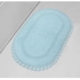 thumbnail image 1 of Home Weavers Hampton Crochet Bath Mat 100% Cotton Bathroom Rugs Set, Washable Rug, Extra Soft and Absorbent bath Rug, Kitchen Mat, Bath Mat Set, Bath Floor Mat Reversible, 24"x40" Rectangle, Aqua, 1 of 4