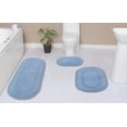 thumbnail image 1 of Home Weavers Hampton Crochet Bath Mat 100% Cotton Reversible Bathroom Rug Set Machine Washable Bathroom Rug-17"x24", Bath Rug- 21"x34", Runner- 21"x54", Blue Color 3 Piece Bath Rug set, 1 of 5