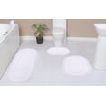 thumbnail image 1 of Home Weavers Hampton Crochet Bath Mat 100% Cotton Reversible Bathroom Rug Set Machine Washable Bathroom Rug-17"x24", Bath Rug- 21"x34", Runner- 21"x54", White Color 3 Piece Bath Rug set, 1 of 5